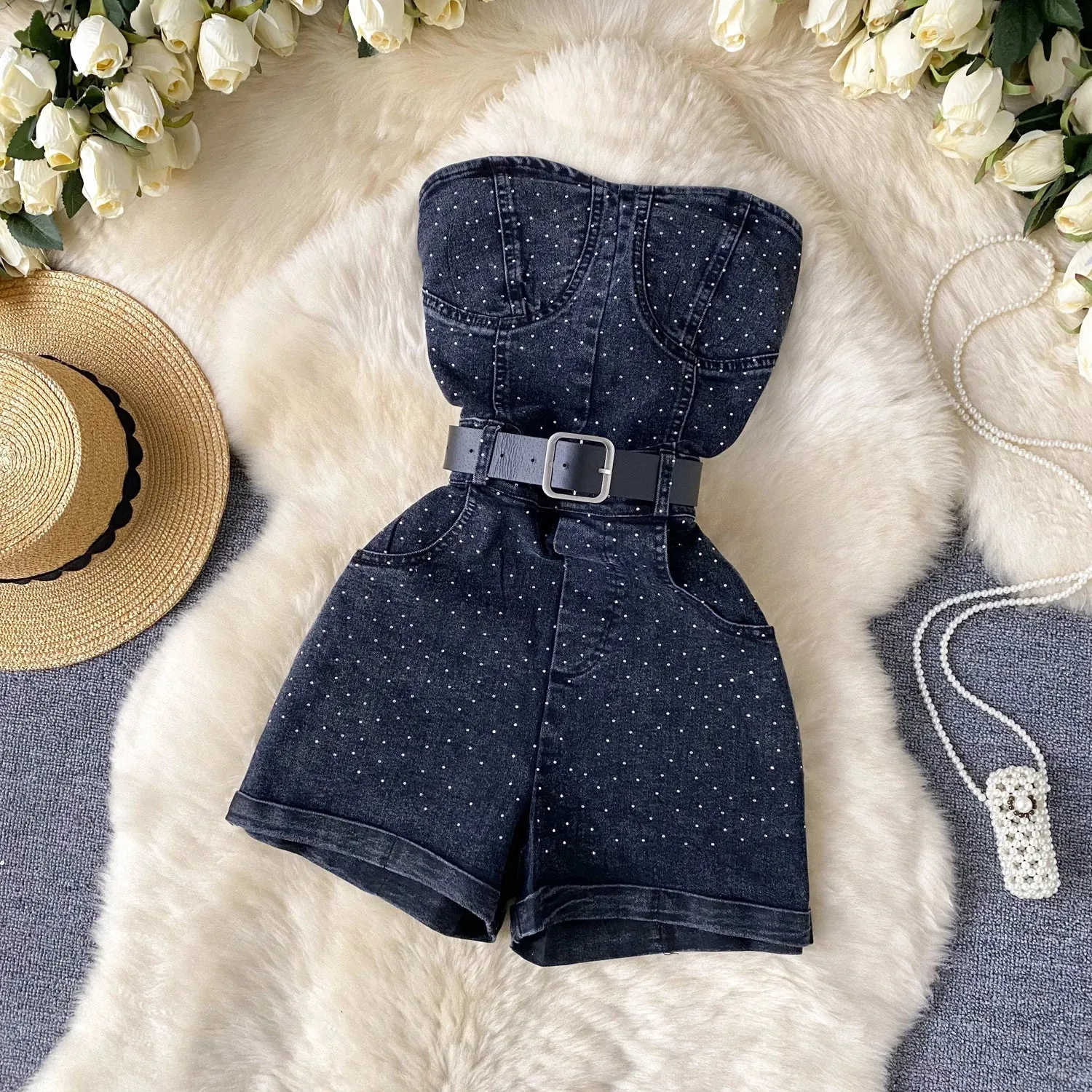 Glam Denim Playsuit