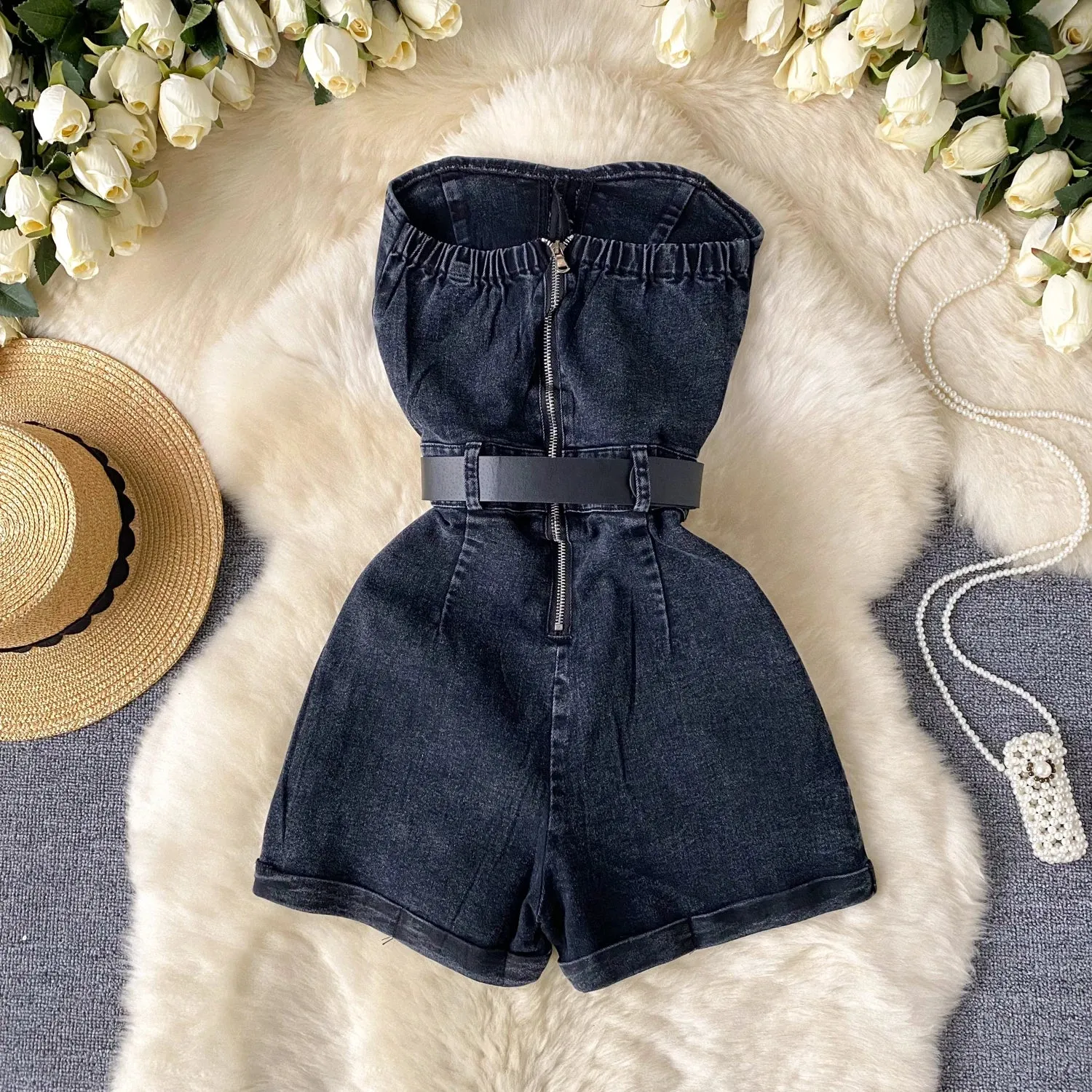 Glam Denim Playsuit