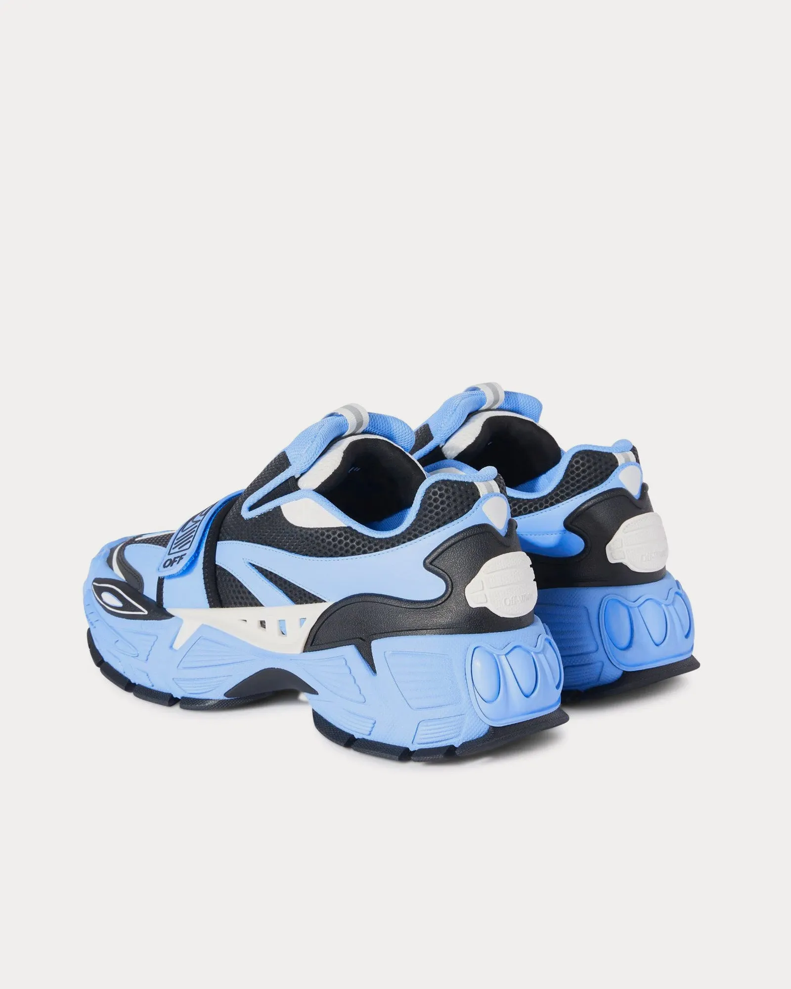 Glove Leather Light Blue / Black Slip On Sneakers