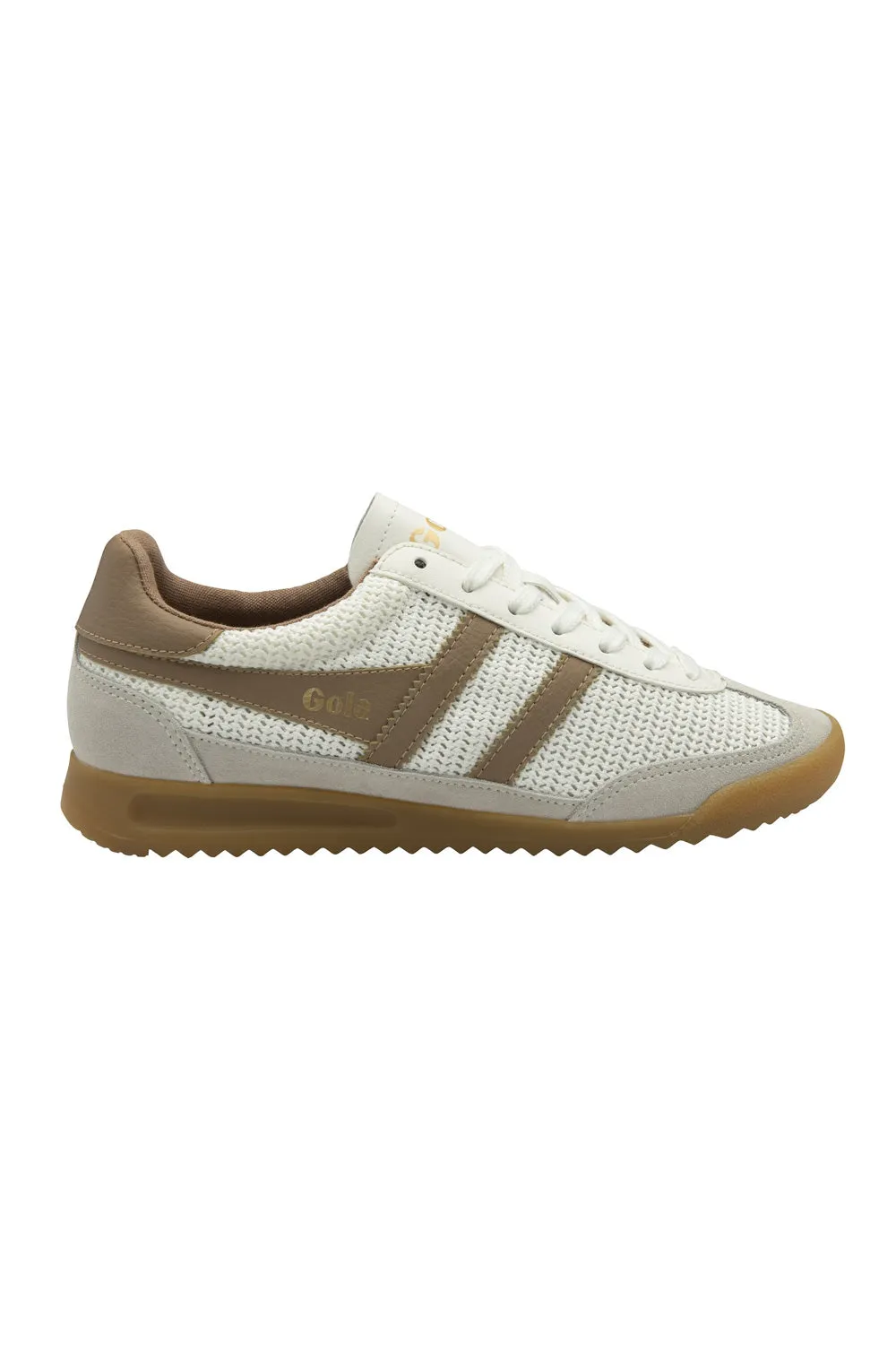 Gola Tornado Zephyr Sneakers for Women in Off White/Light Caramel | CLB768-WC