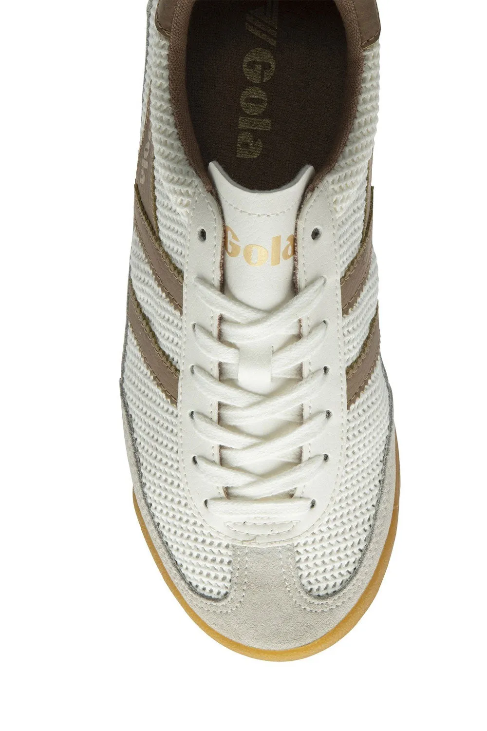 Gola Tornado Zephyr Sneakers for Women in Off White/Light Caramel | CLB768-WC