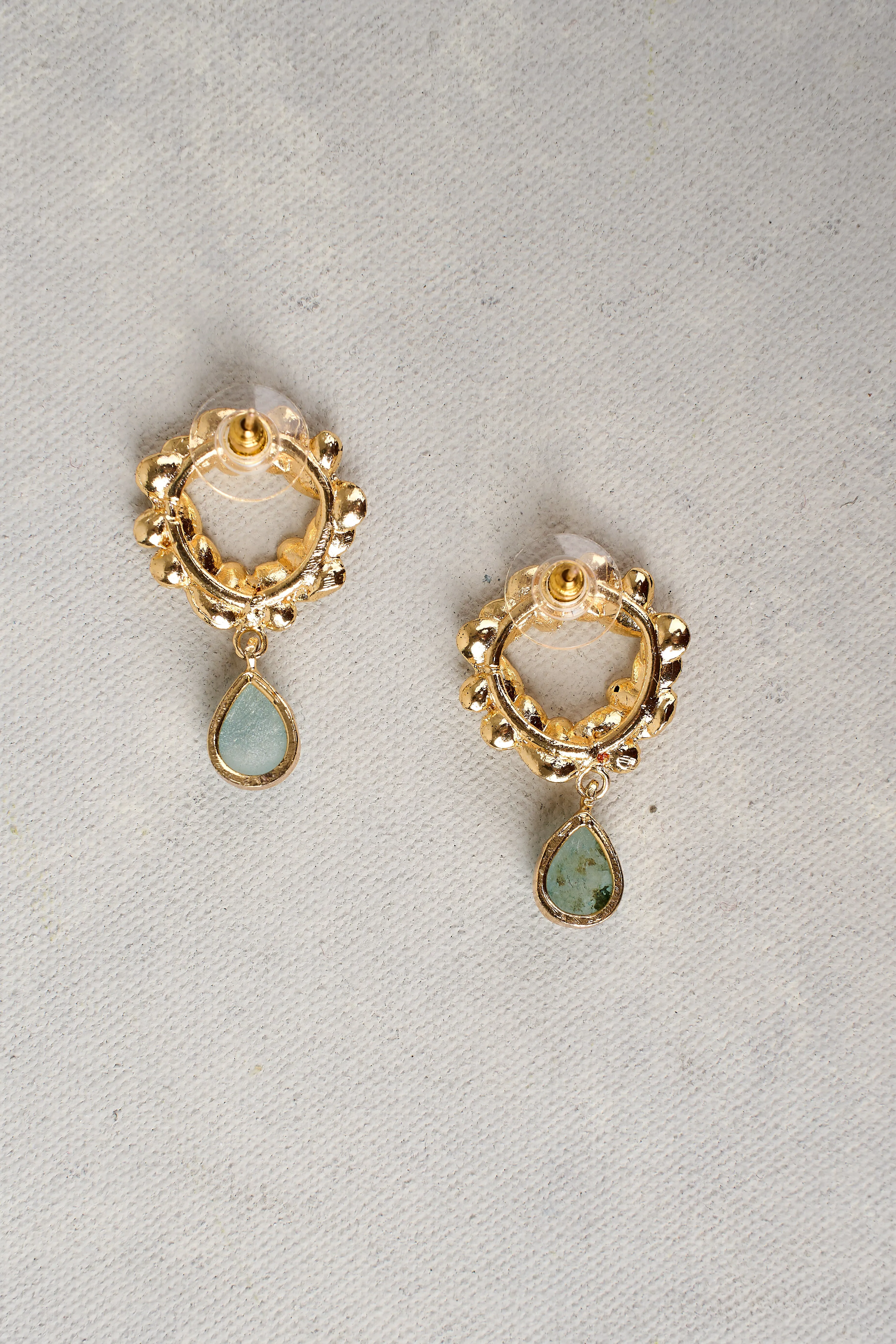 Gold Wreath Drop Earrings