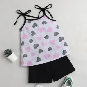 Hearts Printed Open Strap Set