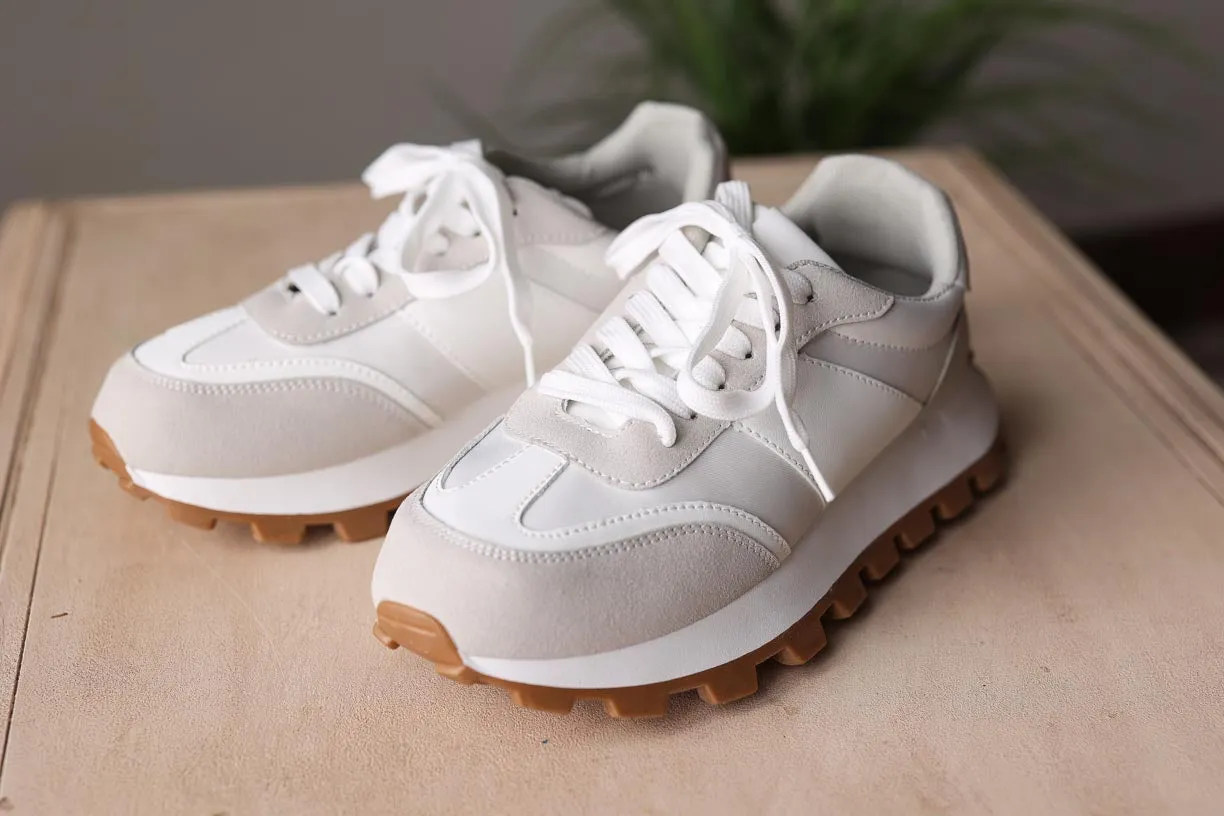 Ivory Lug Sole Sneakers • 6, 7.5, 8, 9.5