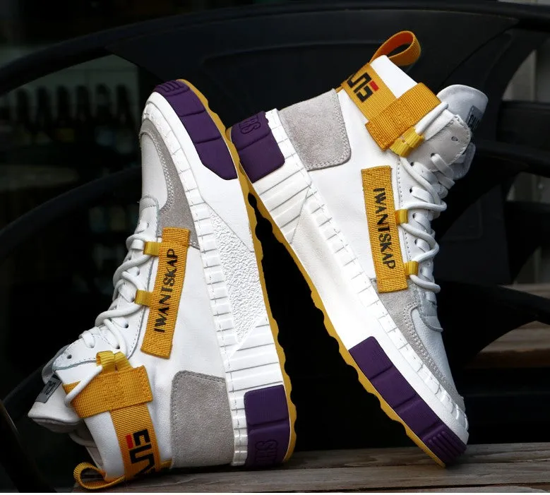 IWANTSKAP HIGH TOP LOGO SNEAKER IN COLOR BLOCK