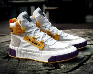 IWANTSKAP HIGH TOP LOGO SNEAKER IN COLOR BLOCK