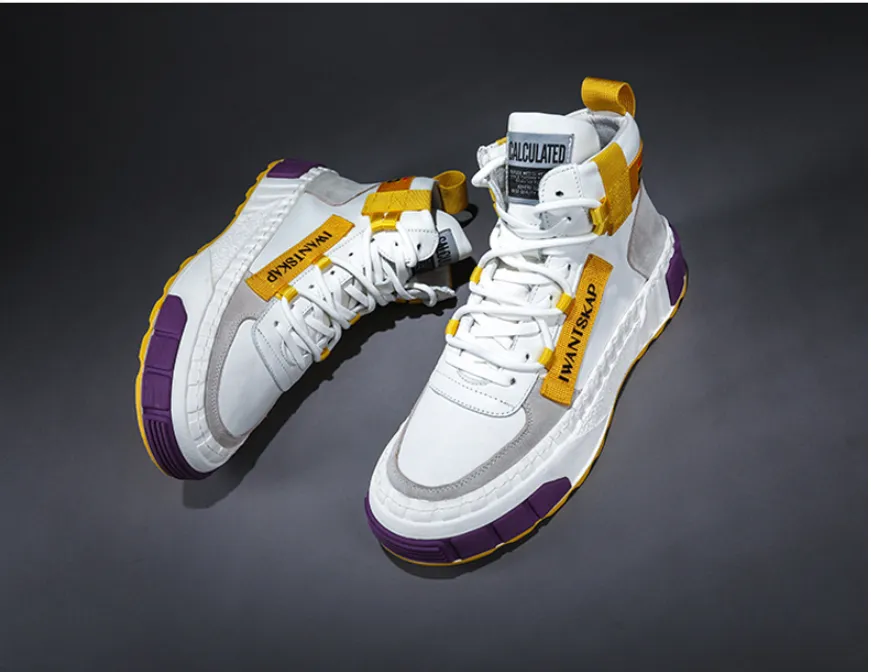 IWANTSKAP HIGH TOP LOGO SNEAKER IN COLOR BLOCK