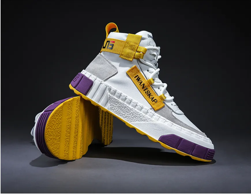 IWANTSKAP HIGH TOP LOGO SNEAKER IN COLOR BLOCK
