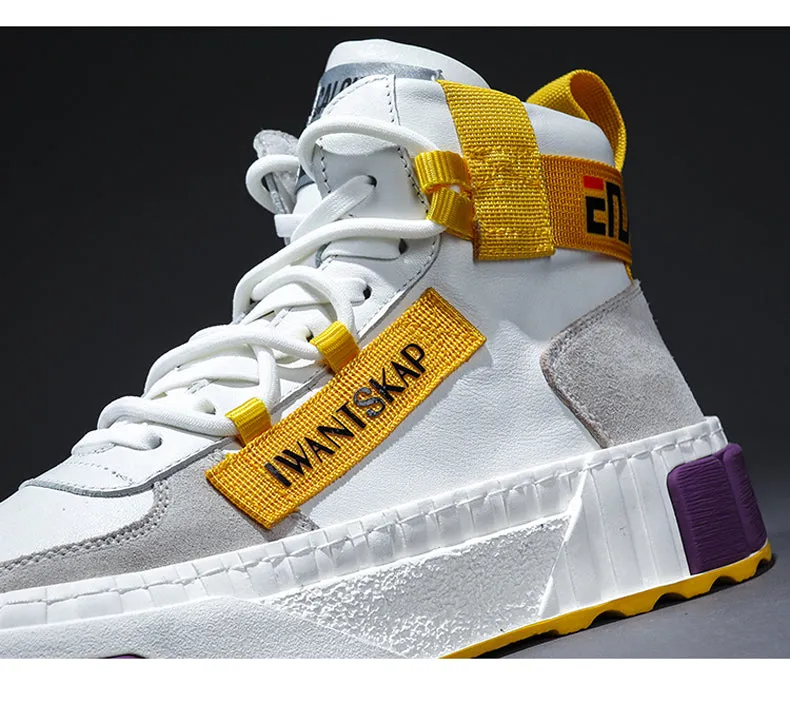 IWANTSKAP HIGH TOP LOGO SNEAKER IN COLOR BLOCK
