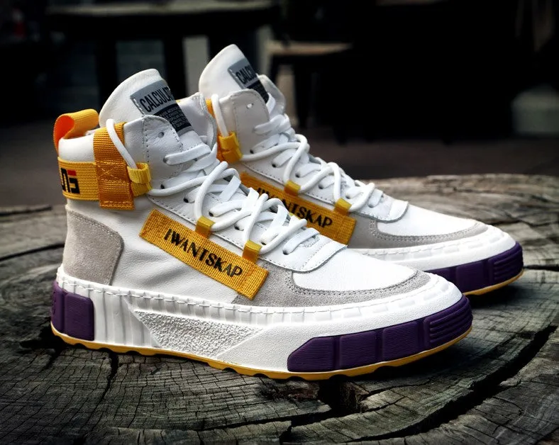 IWANTSKAP HIGH TOP LOGO SNEAKER IN COLOR BLOCK