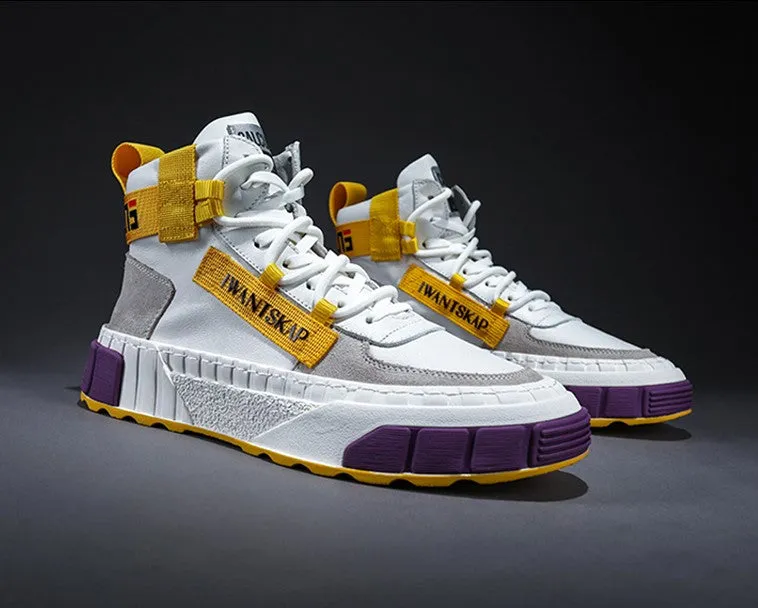 IWANTSKAP HIGH TOP LOGO SNEAKER IN COLOR BLOCK