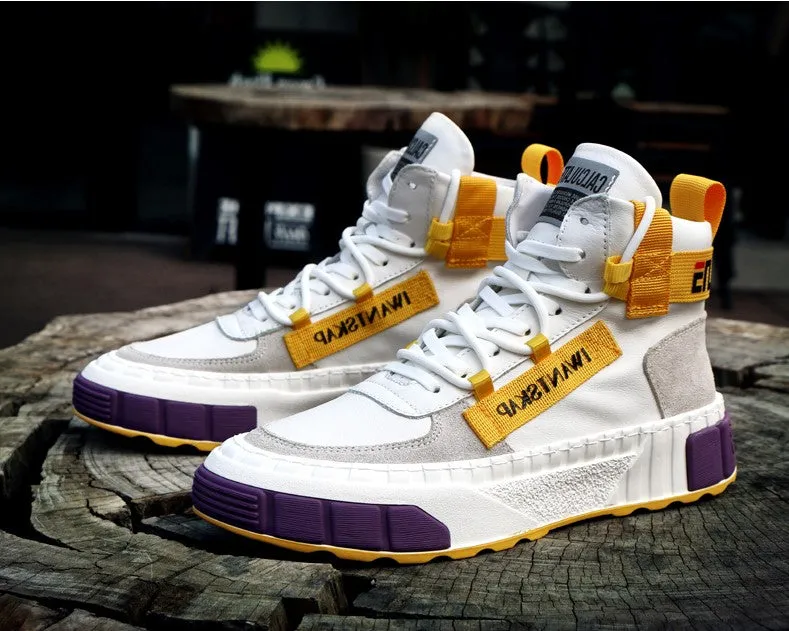 IWANTSKAP HIGH TOP LOGO SNEAKER IN COLOR BLOCK