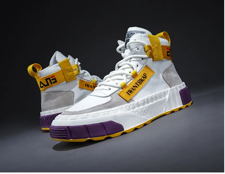 IWANTSKAP HIGH TOP LOGO SNEAKER IN COLOR BLOCK