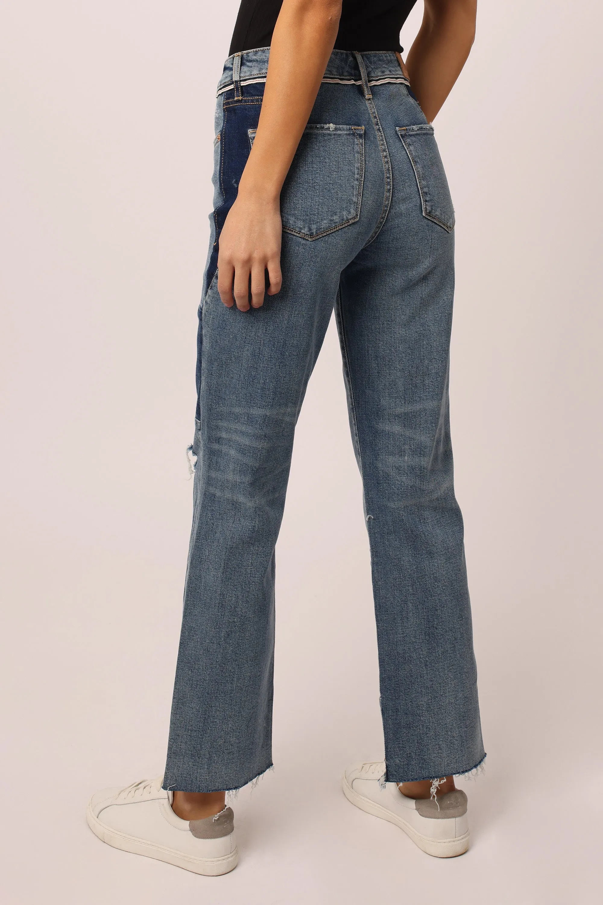 JODI SUPER HIGH RISE CROPPED STRAIGHT JEANS SARATOGA