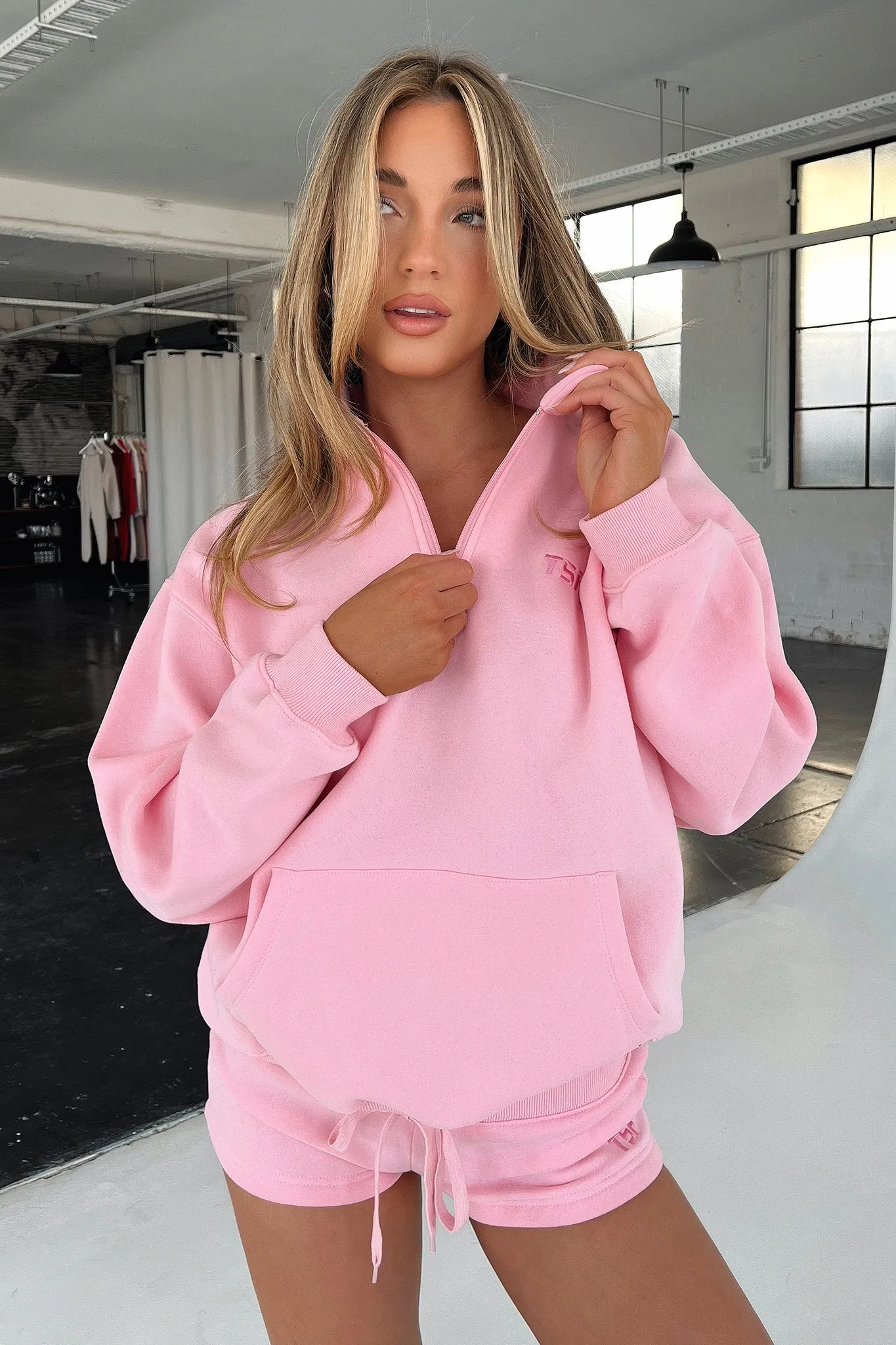 Kaztek Half Zip Sweater - Pink