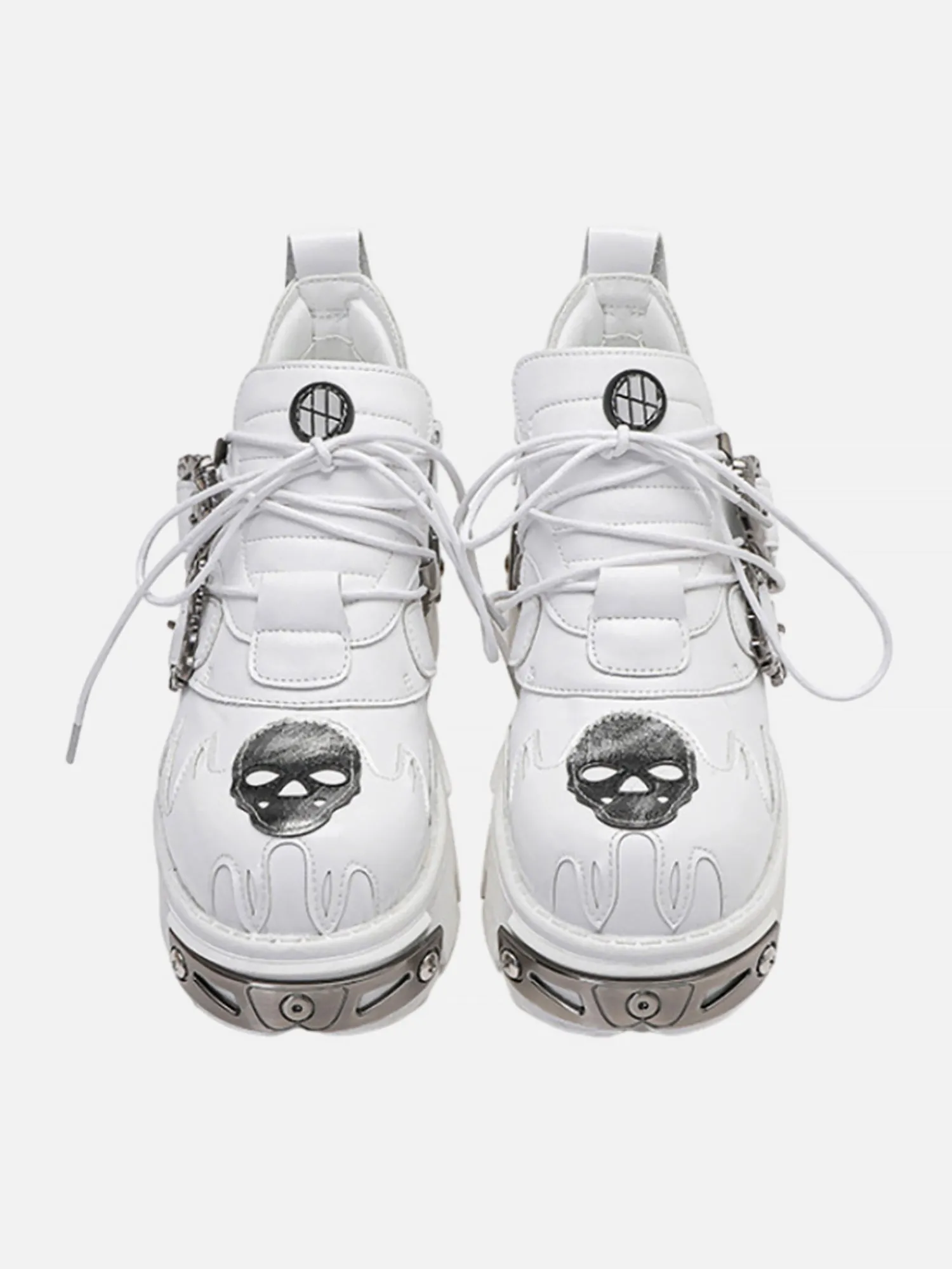 Kicksteria - Dark Metal Heavy-soled Small Leather Shoes