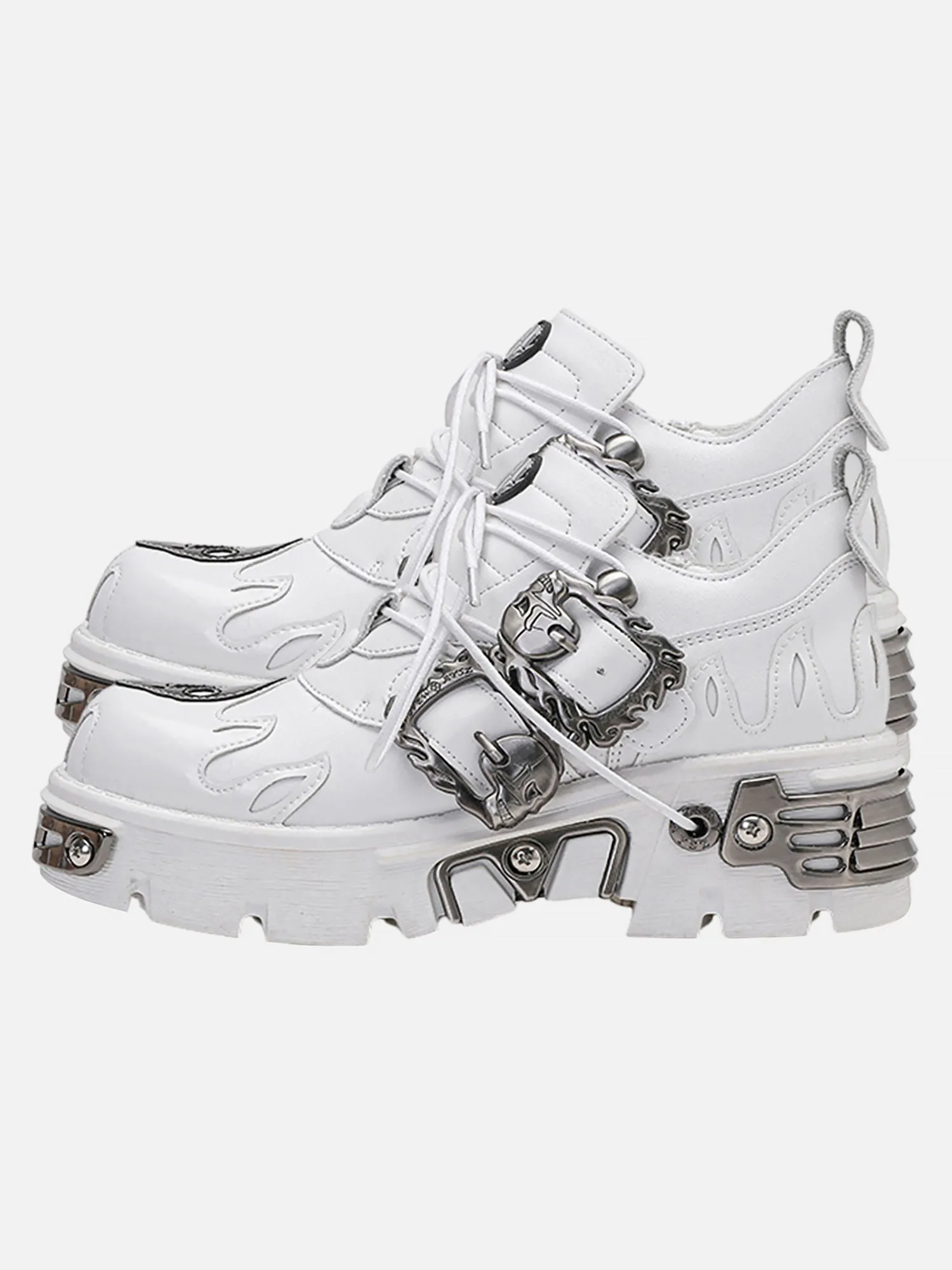 Kicksteria - Dark Metal Heavy-soled Small Leather Shoes