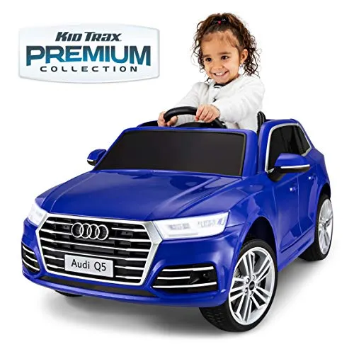 Kid Trax Electric Kids Luxury Audi Q5 Car Ride-On Toy, 6 Volt Battery, Remote Control, Ages 3-5 Years, Blue