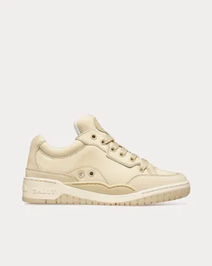 Kiro Leather Beige Low Top Sneakers