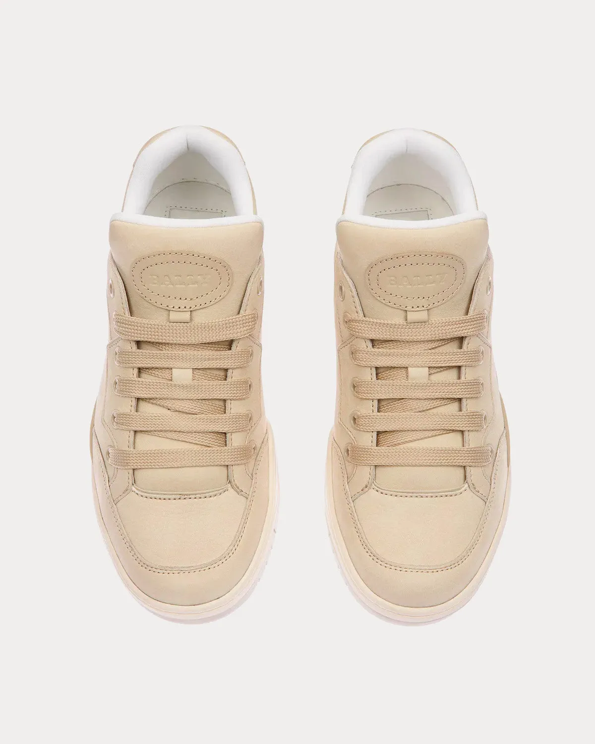 Kiro Leather Beige Low Top Sneakers