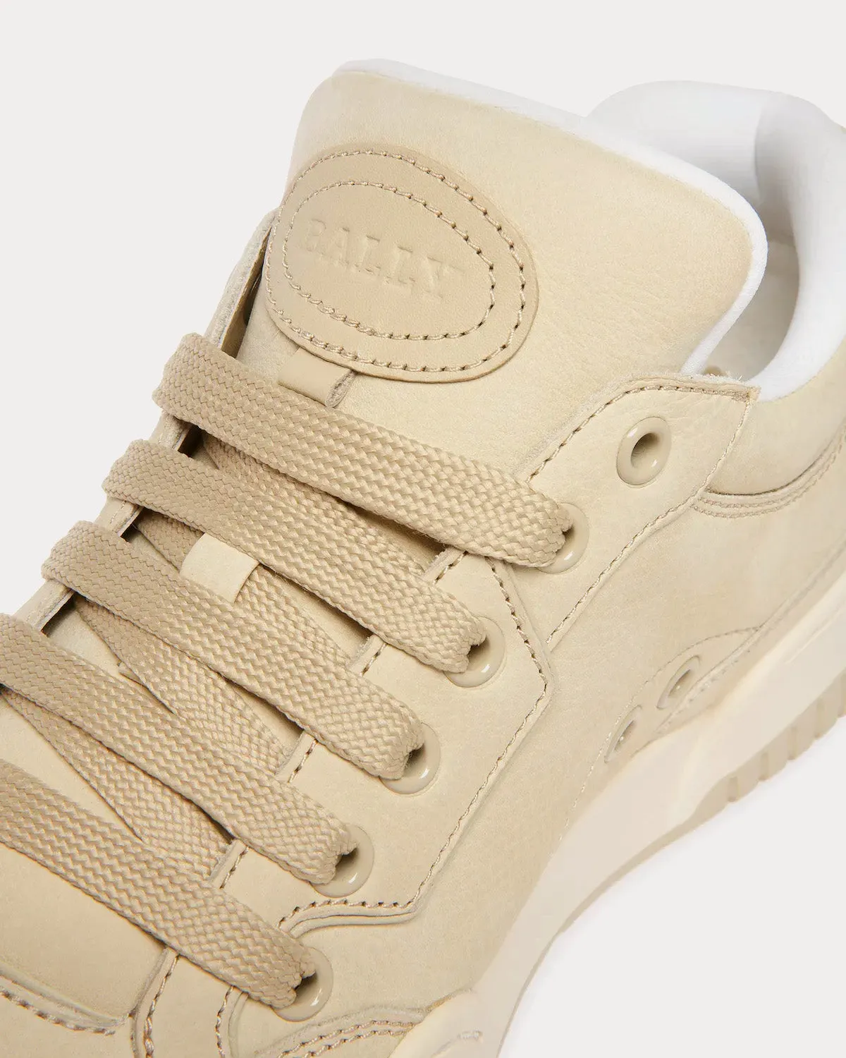 Kiro Leather Beige Low Top Sneakers