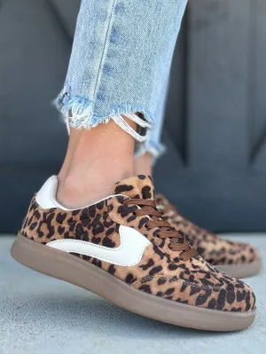 Leopard Print Gum Sole Sneakers