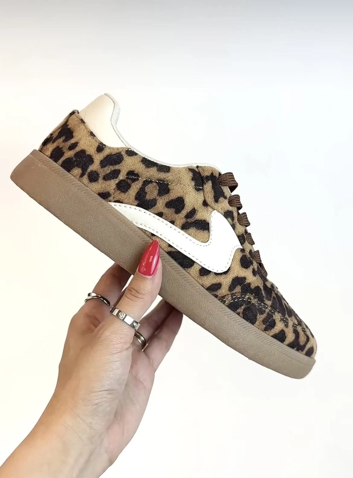Leopard Print Gum Sole Sneakers