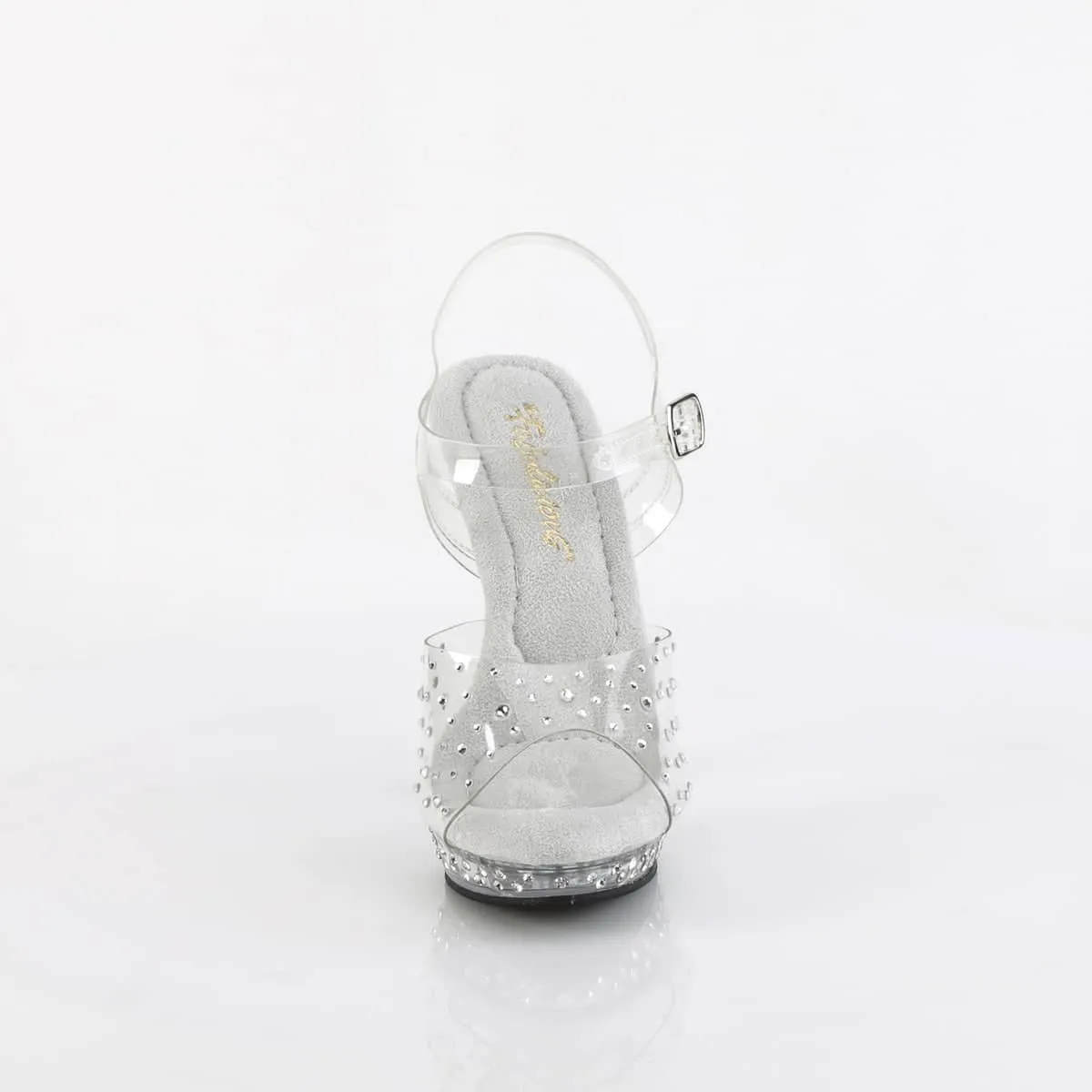 LIP-108RS Clear Ankle Peep Toe High Heel