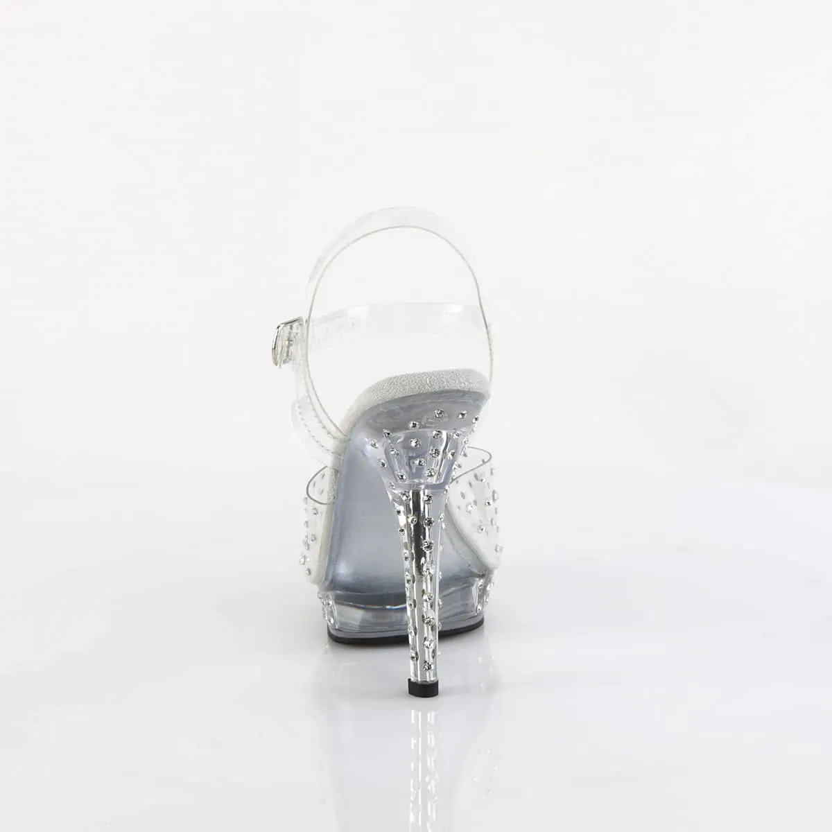 LIP-108RS Clear Ankle Peep Toe High Heel