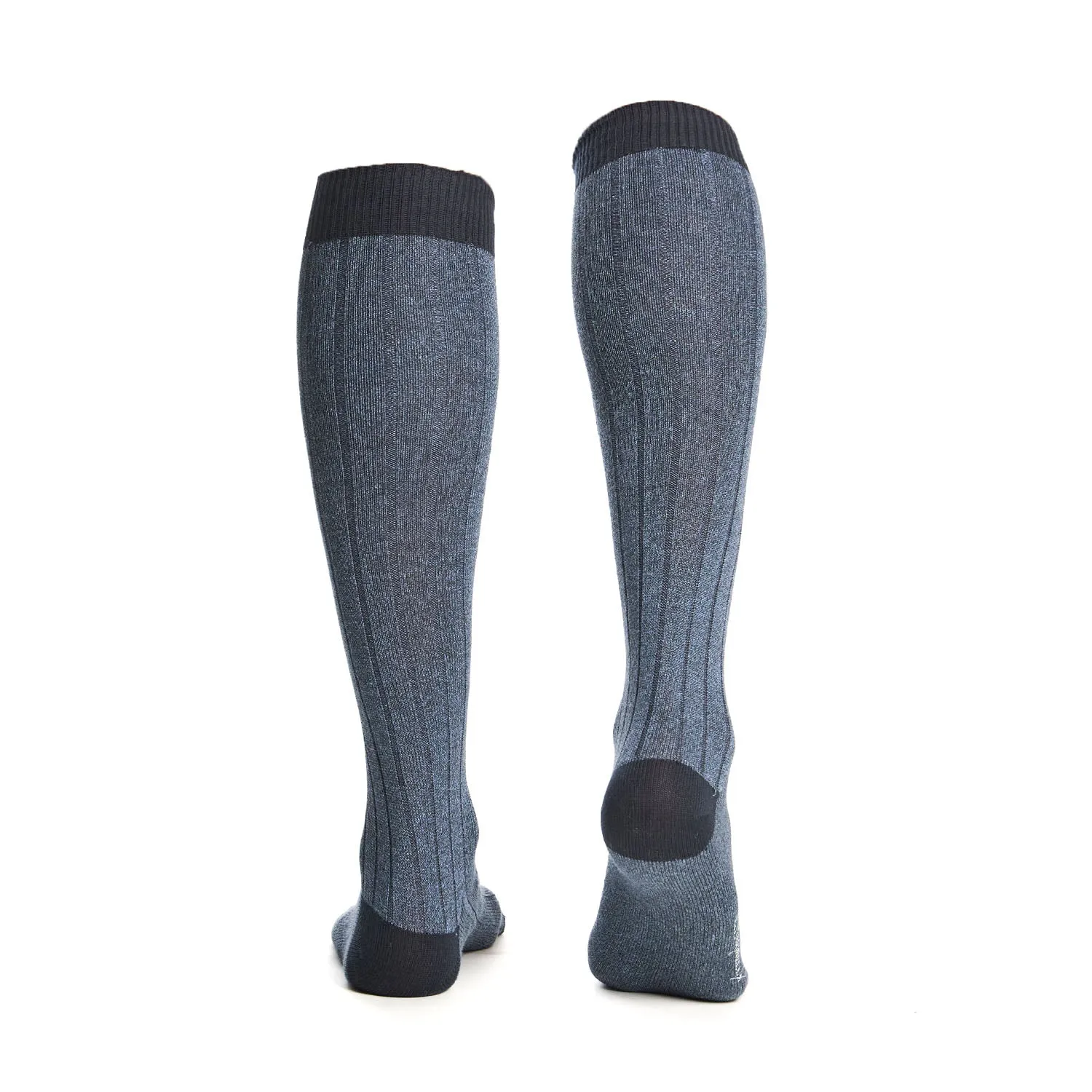 LONG BICOLOR POWDER BLUE COTTON SOCKS