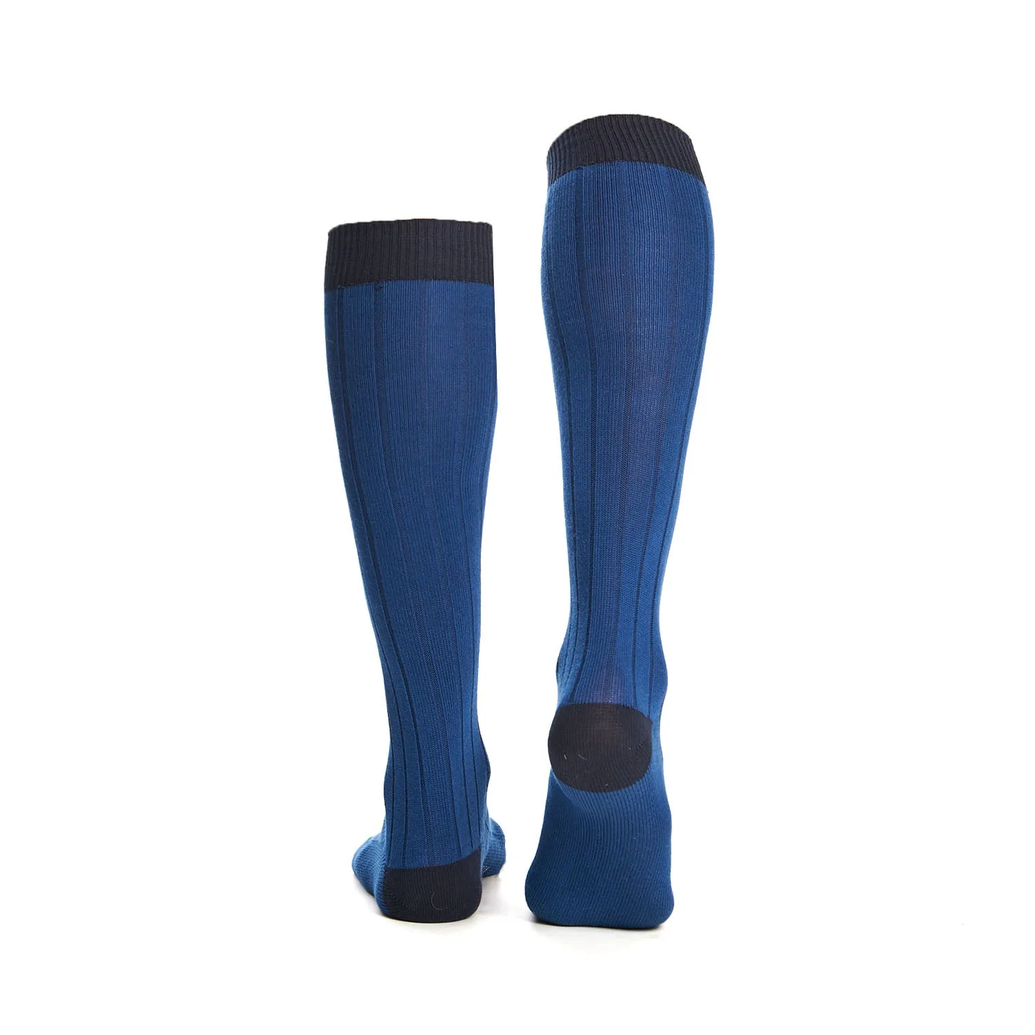 LONG BLUETTE AND BLUE BICOLOR COTTON SOCKS
