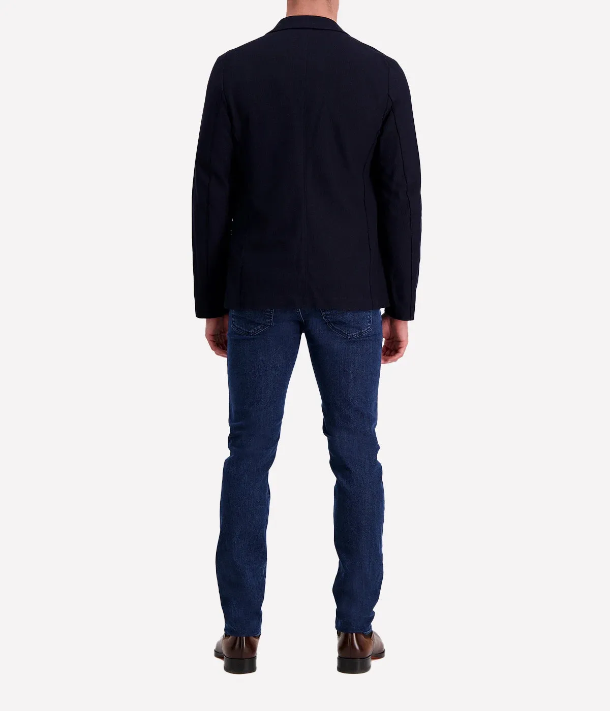 Loro Piana Honeycomb Blazer in Navy Blue