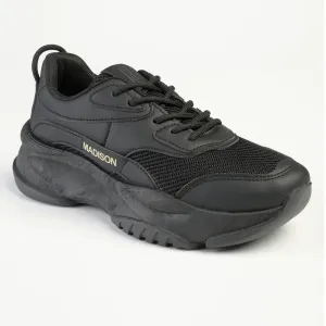 Madison Kim Ladies Fashion Sneaker - Black Mono