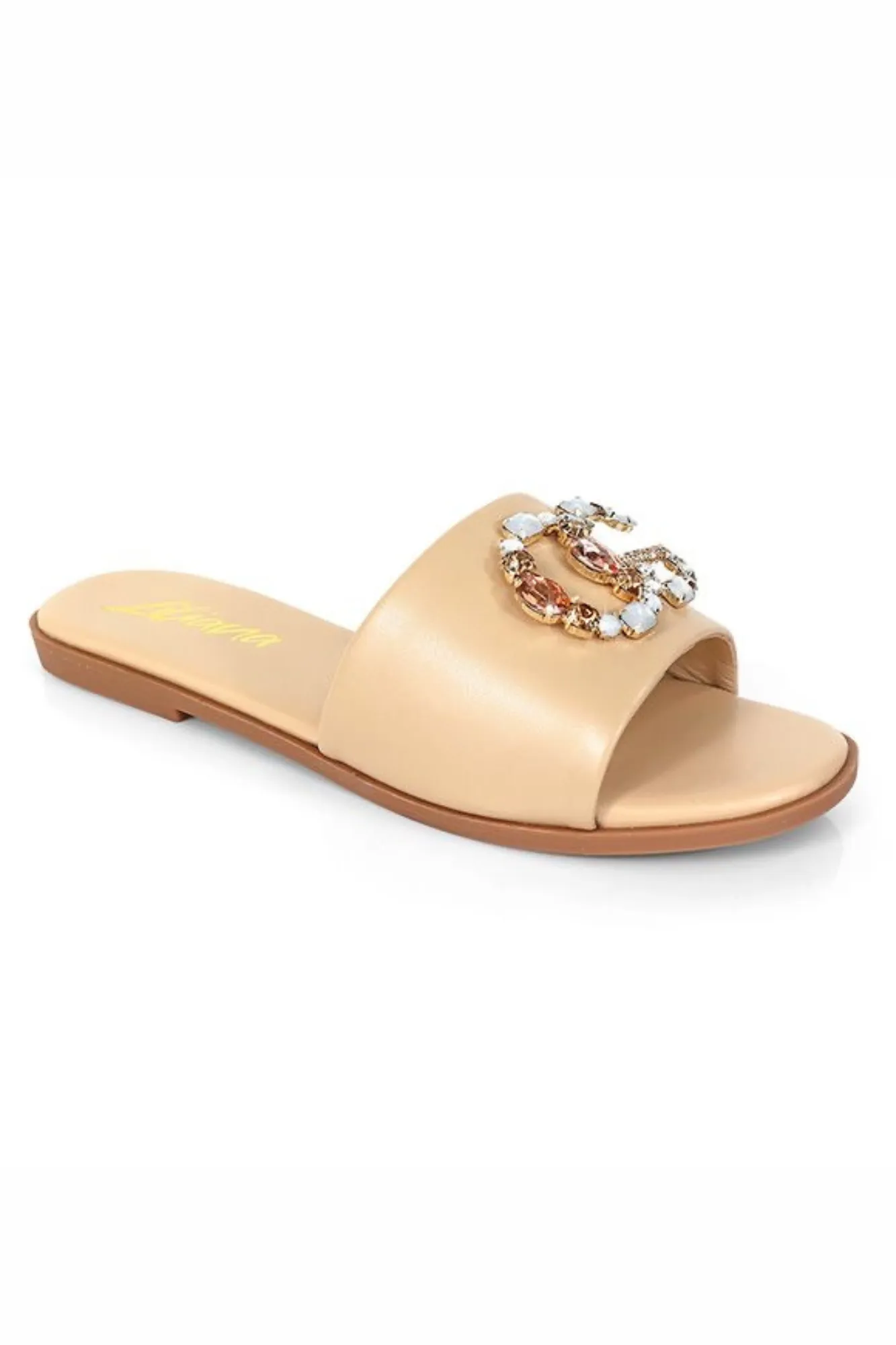 Mandy Elegant Jewel Slide Sandals