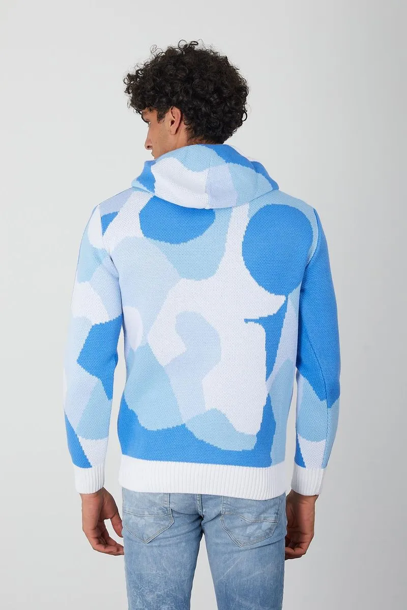 Men's Bold Eye Pullover Hoodie (Azure)