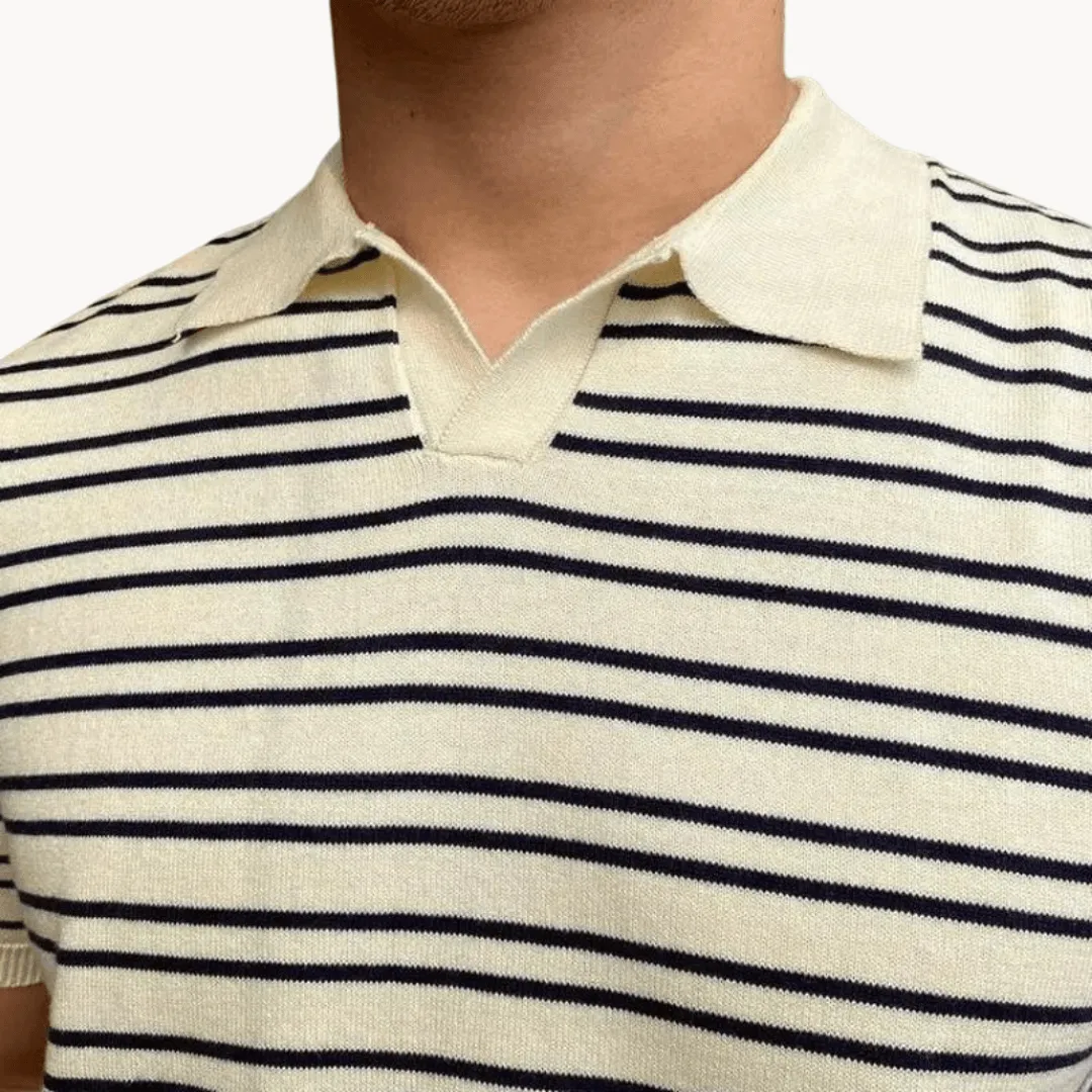 Men's Striped Polo Shirt | Slim Fit | Casual & Formal