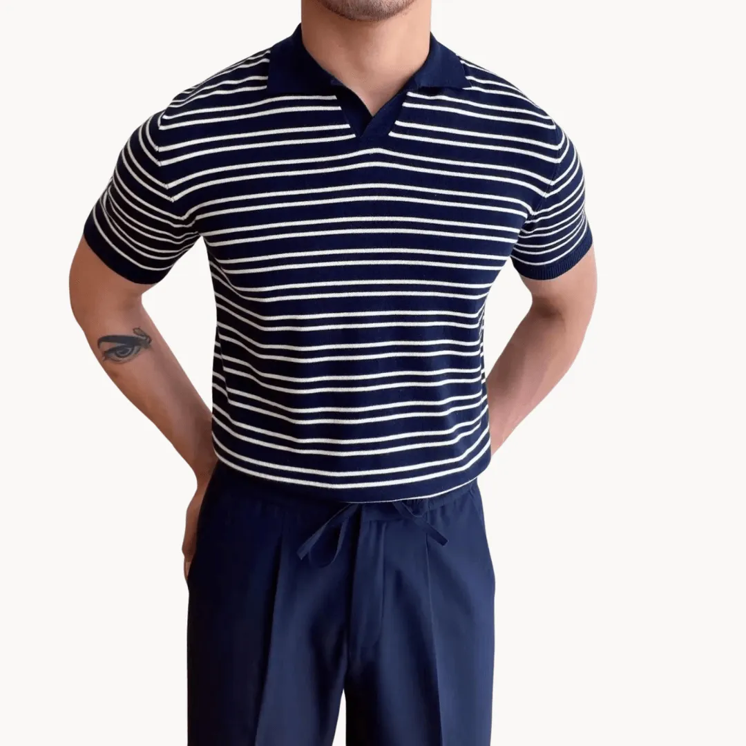 Men's Striped Polo Shirt | Slim Fit | Casual & Formal