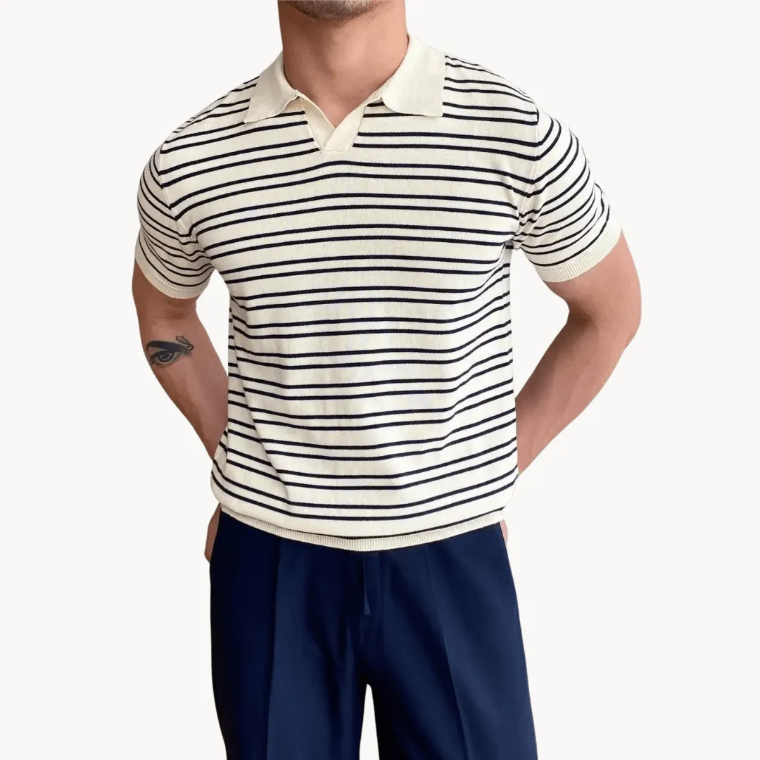Men's Striped Polo Shirt | Slim Fit | Casual & Formal
