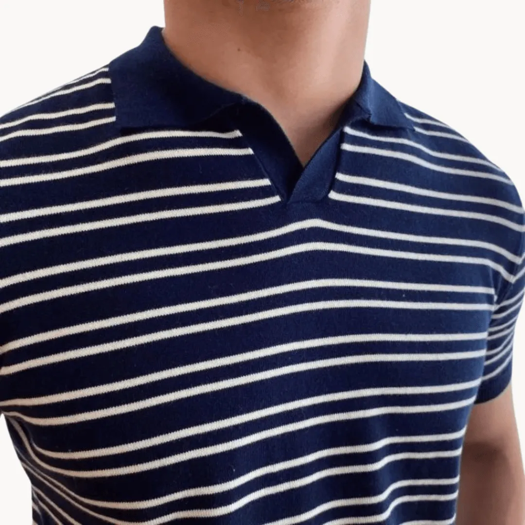 Men's Striped Polo Shirt | Slim Fit | Casual & Formal