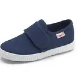 Navy canvas velcro sneaker