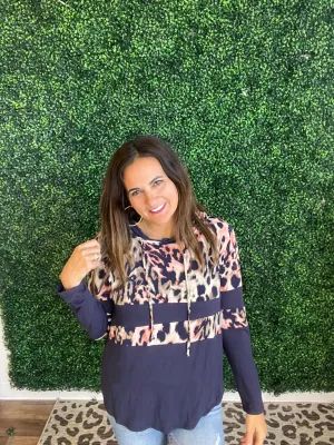 Navy Spotted Fun Hoodie