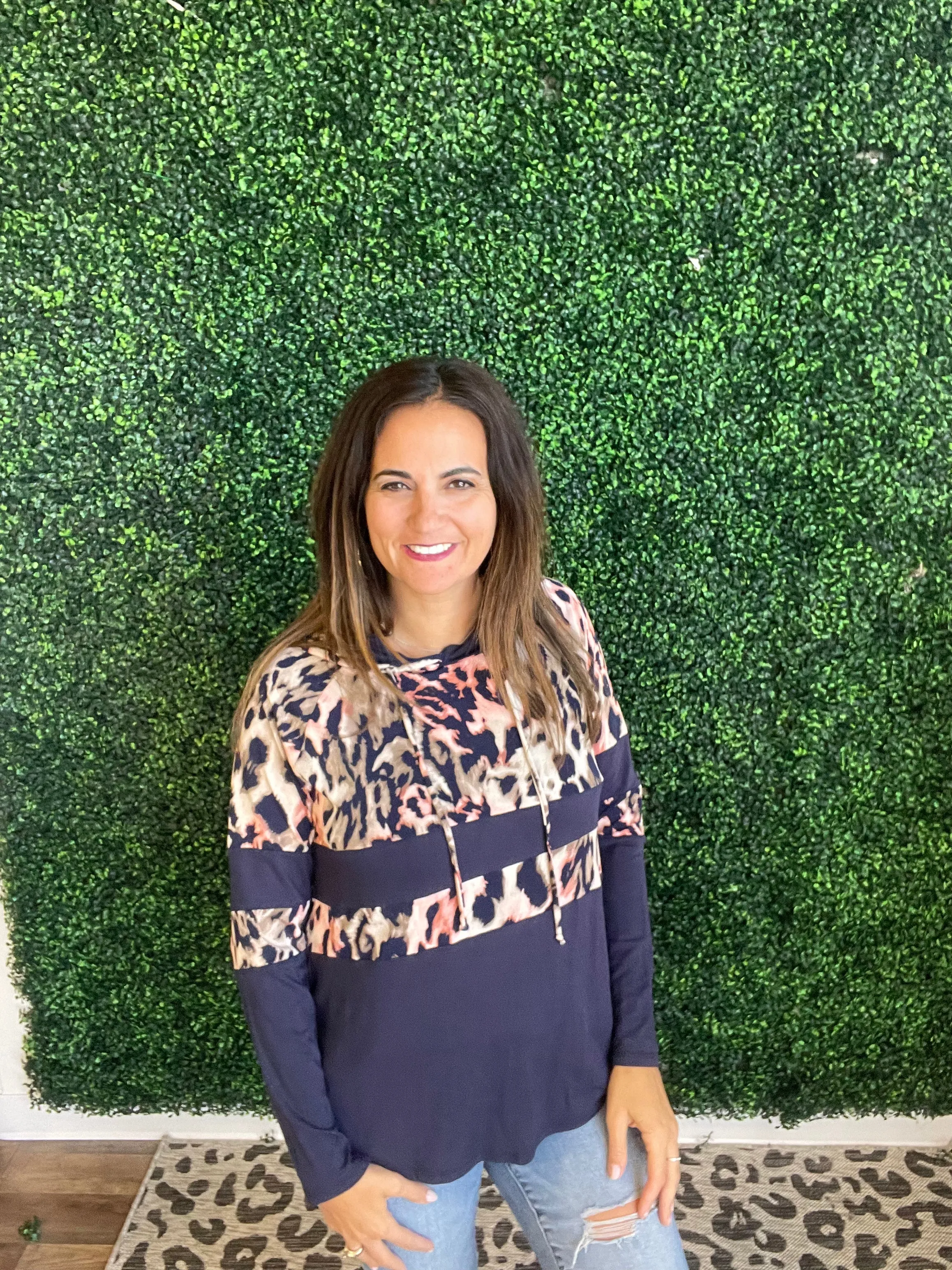 Navy Spotted Fun Hoodie