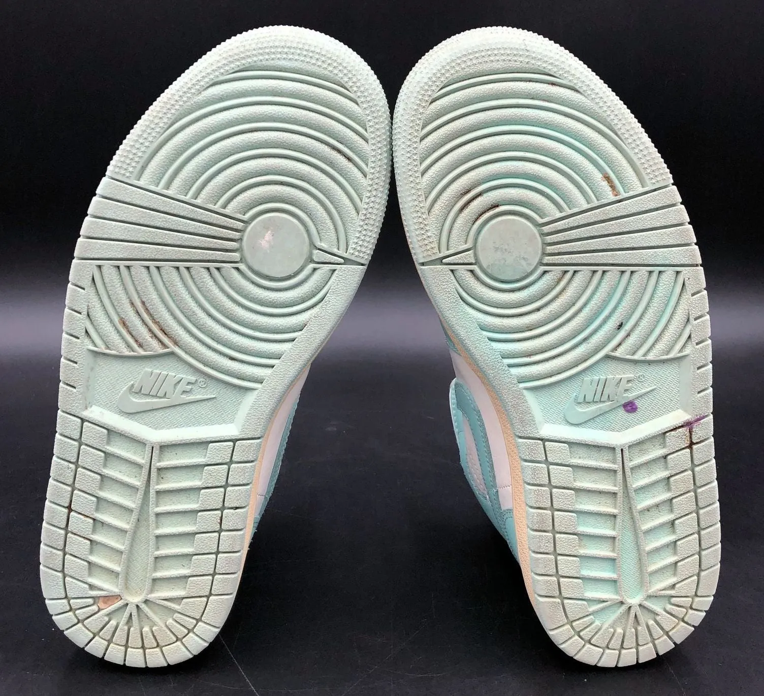 Nike Jordan 1 Mid 'Light Dew' Women's White/Sky Blue Sneakers - Size 7.5 ( COA)