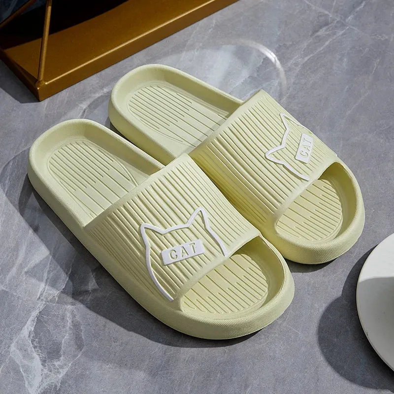 Non-Slip Cat Flat Slides