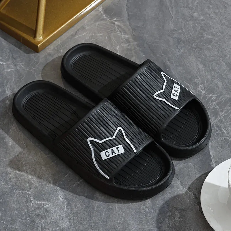 Non-Slip Cat Flat Slides