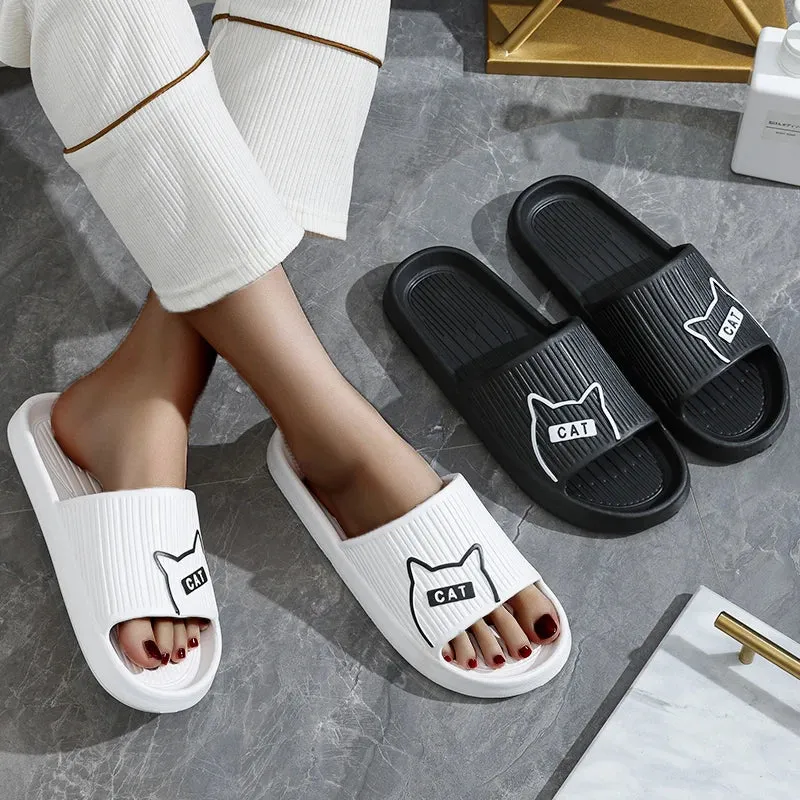 Non-Slip Cat Flat Slides