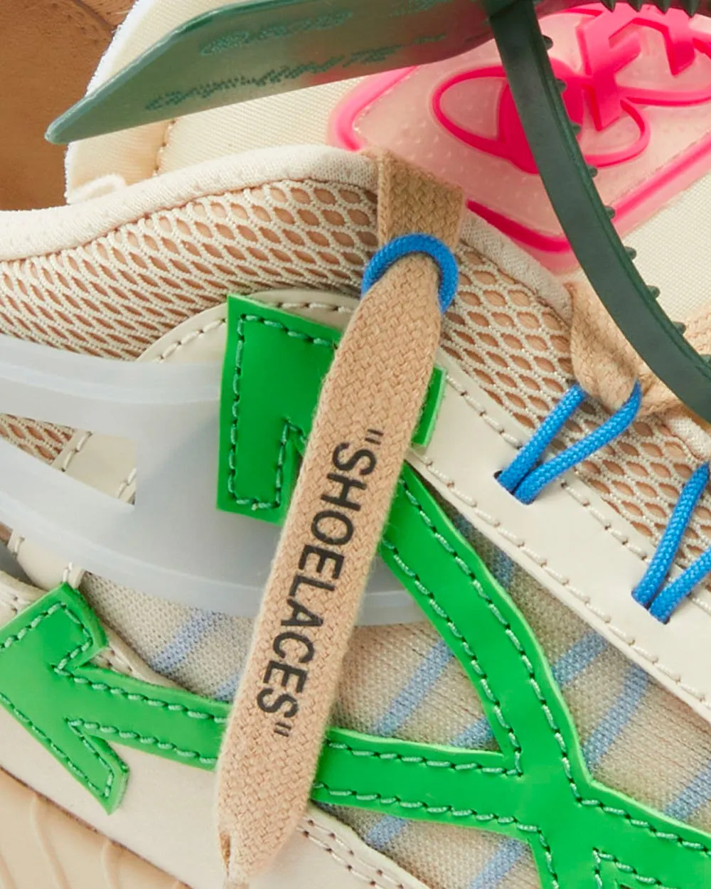 Odsy-2000 Beige / Green Low Top Sneakers