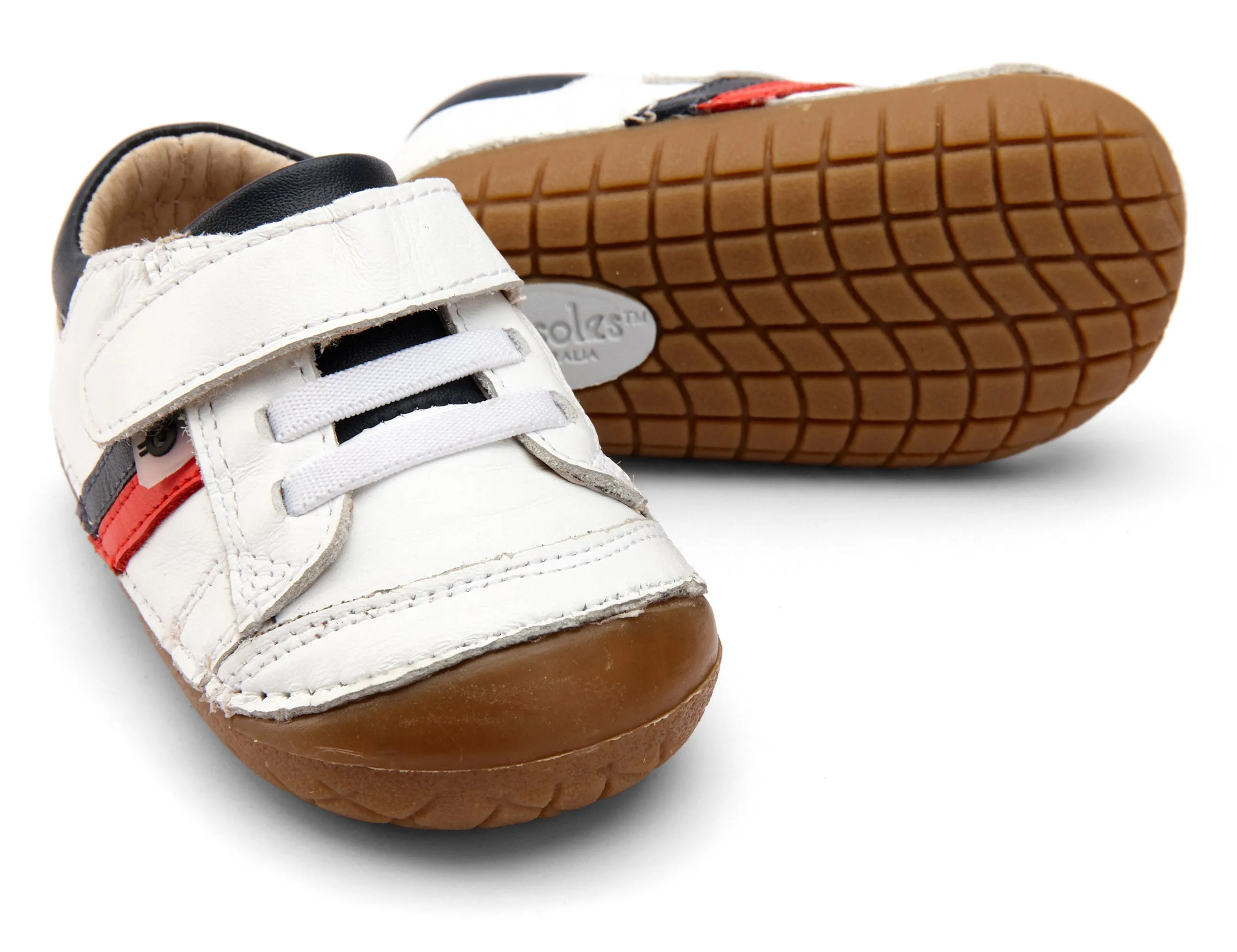 Old Soles Boy's Shield Pave, Snow/Navy/Bright Red