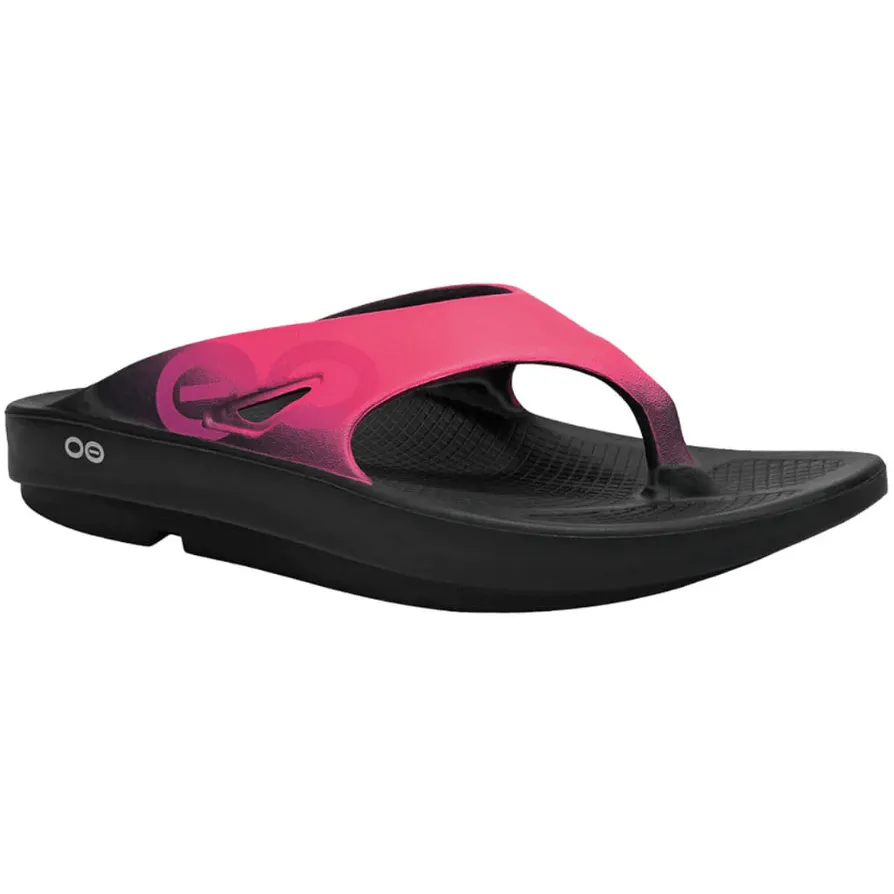 Oofos Womens Ooriginal Sport Black/Pink