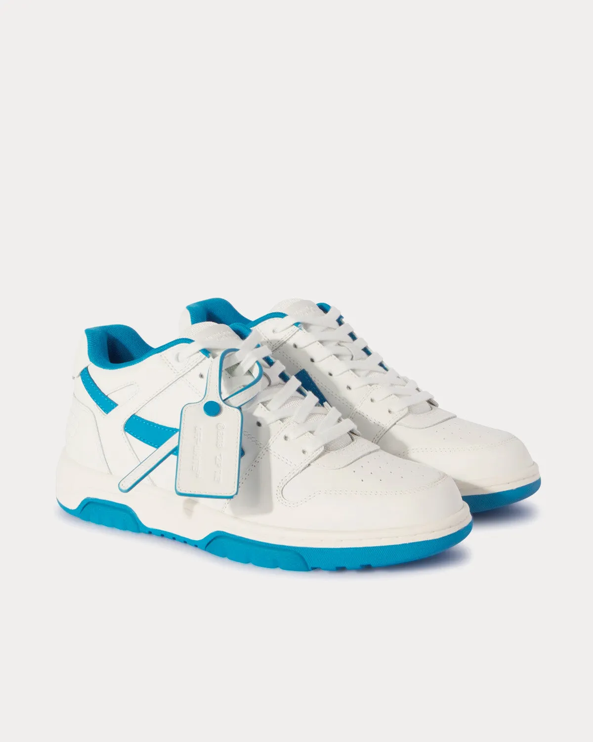 Out Of Office Calf Leather White / Light Blue Low Top Sneakers